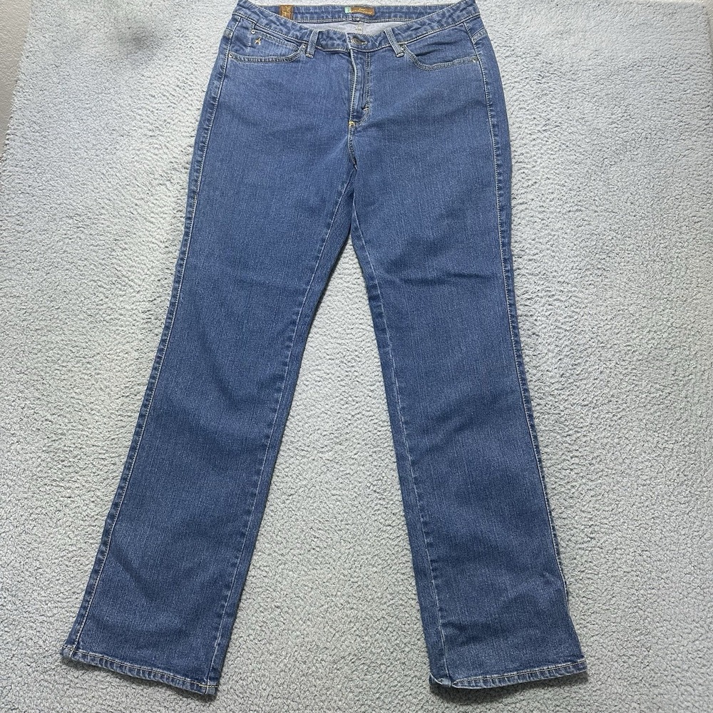 Aura Wrangler Womens Short Rise Blue Jeans Size 12P Tall Western Ranch Rodeo